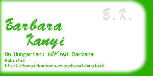 barbara kanyi business card
